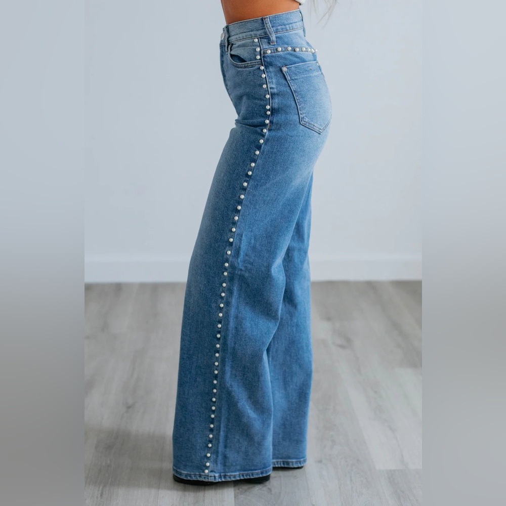 VBRT Pearl High Rise Wide Leg Denim